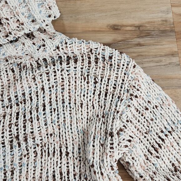 🔹️Jessica Simpson Cream Confetti Cowl Neck Sweater Small - Picture 5 of 11